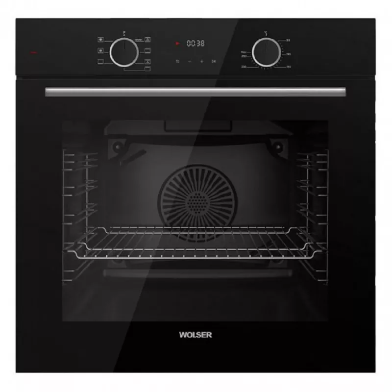 Cuptor electric incorporabil WOLSER WL- F 77 D BLACK, 78 l, 7 functii, Timer, Negru