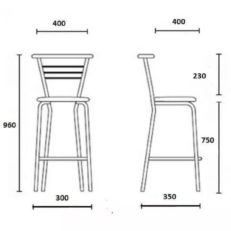 Scaun de bar DP MARCO HOKER CHROME V-18, Piele ecologică, Bej