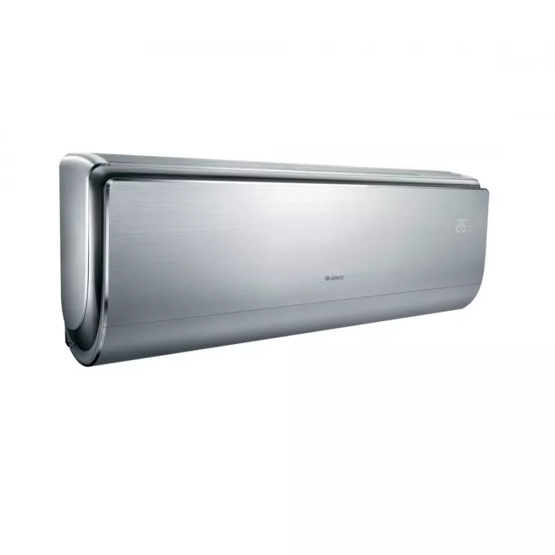 Aparat de aer conditionat GREE GWH12UB seria U-CROWN SILVER/CHAMPAGNE, DC INVERTER (+ Wi-Fi), R32, 12000 BTU, 35 m², 19 dB, Functie racire, Functie incalzire, Argintiu, Sampanie