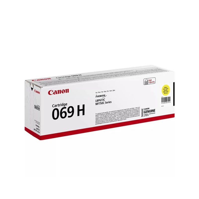 Cartus laser CANON CRG-069H, YELLOWTONER CARTRIDGE YELLOW FOR MF752CDW/MF754CDW/LBP673CDW (5,500 PAGES BASED ON ISO/IEC 19798)