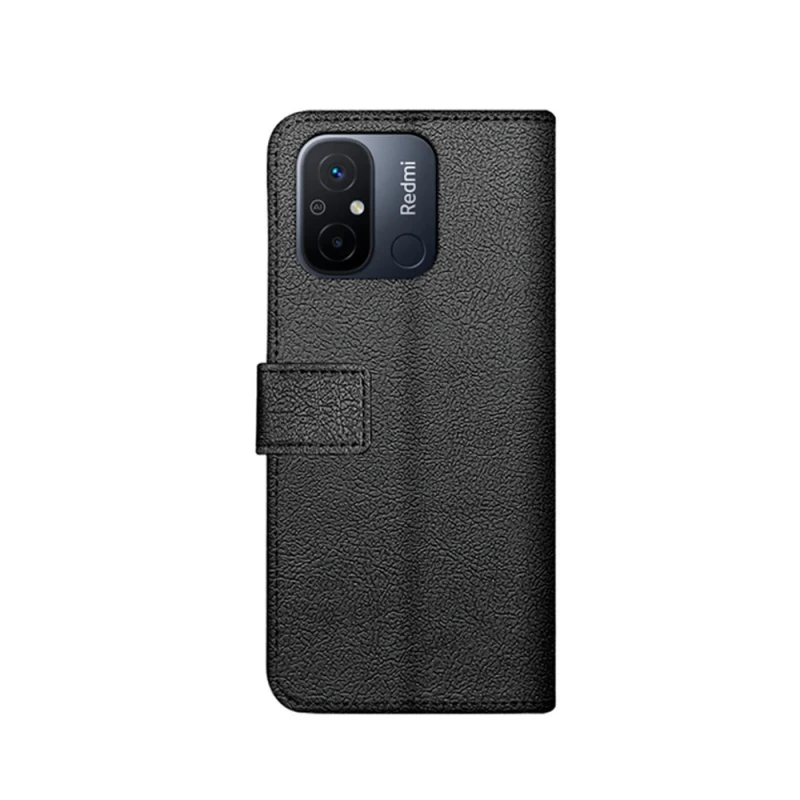 Husa Xcover XIAOMI REDMI 12C, LEATHER, BLACK