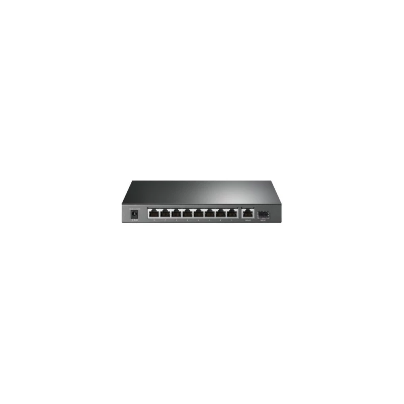 Comutator de retea TP-LINK 10-PORT 10/100/1000MBPS POE+ SWITCH  "TL-SG1210P", 8 POE+ PORTS, 63W BUDGET, SFP, STEEL CASE