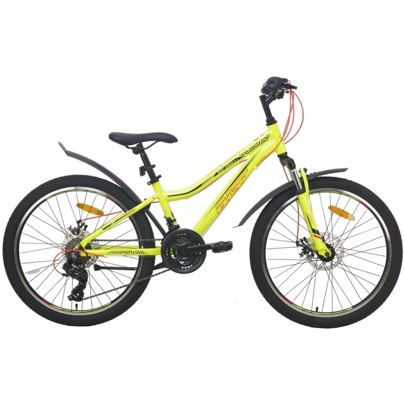 Bicicleta AIST ROSY JUNIOR 2.1 ЖЕЛТЫЙ 24 АЛЮМИНИЙ 21 ДИСК. МЕХАН. ДИСК. МЕХАН. ПОДРОСТКОВЫЙ, ЖЕНСКИЙ, 24", 21 viteze, Galben