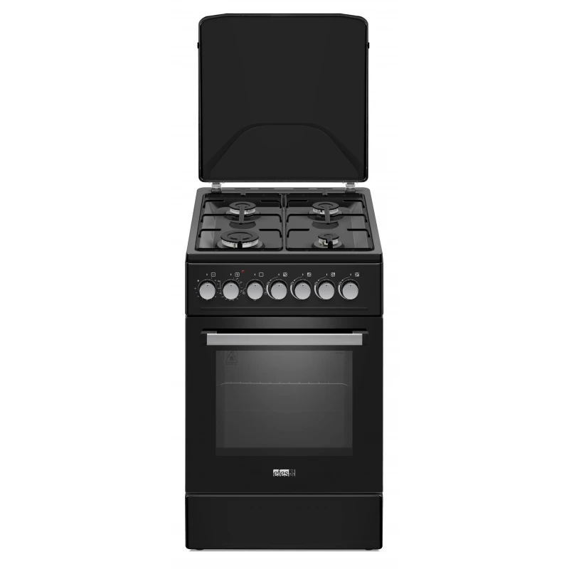 Aragaz EFES GC-E5060I/BL, 4 arzatoare, Aprindere electrica, Negru