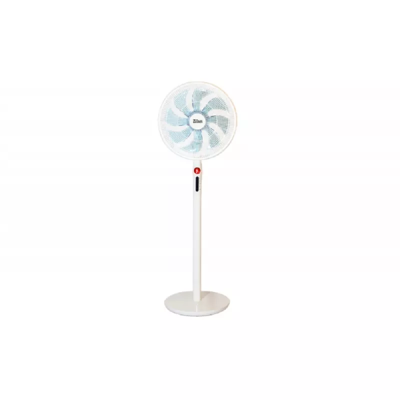 Ventilator Zilan ZLN3765, 60 W, 40 cm, 9 trepte, Timer, Telecomanda, Alb