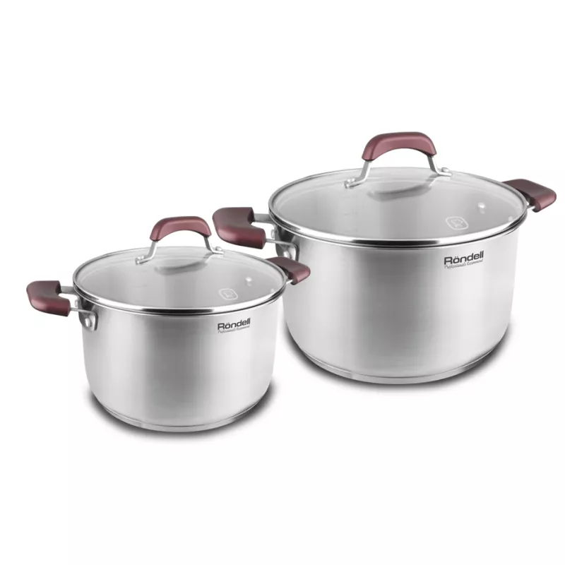 Set cratite Rondell RDS-822, 3.3 l, 5.6 l, 20 cm, 24 cm, Inox,