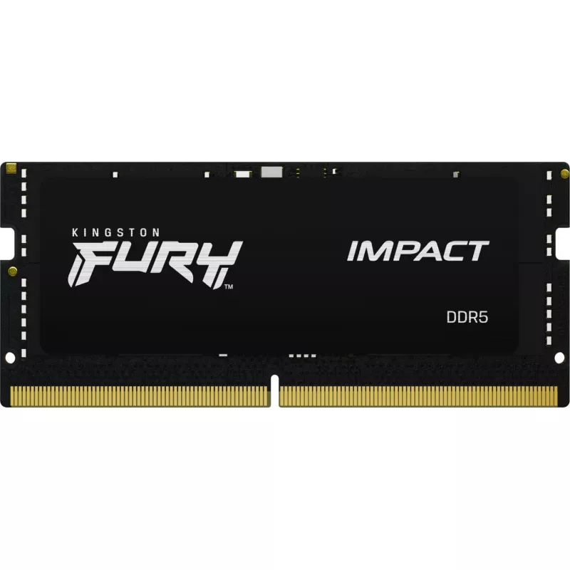 RAM KINGSTON 16GB DDR5-6400MHZ SODIMM FURY IMPACT (KF564S38IB-16), CL38, 1.35V, INTEL XMP 3.0, BLACK