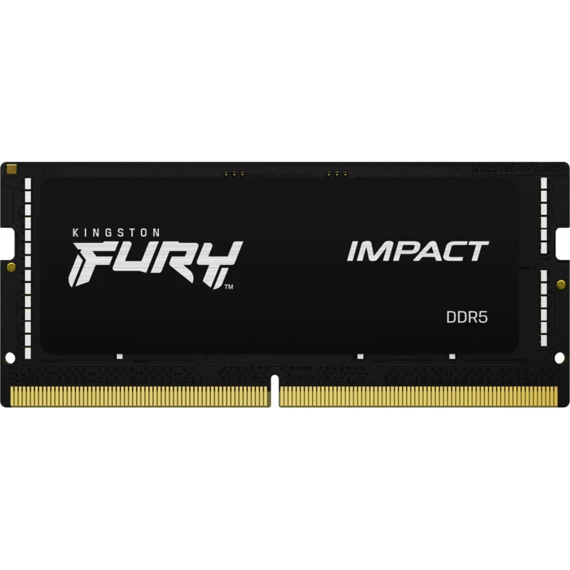 RAM KINGSTON 32GB DDR5-5600MHZ SODIMM FURY IMPACT (KF556S40IB-32), CL40, 1.1V, INTEL XMP 3.0, BLACK