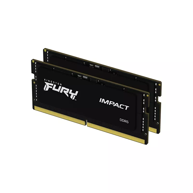 RAM KINGSTON 32GB DDR5-5600MHZ SODIMM  FURY IMPACT (KIT OF 2X16GB) (KF556S40IBK2-32), CL40, 1.25V, BLACK