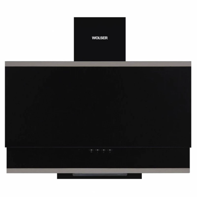Вытяжка WOLSER WL-BE 60 AL BL INOX, 650 м³/ч, 1 двигатель, 60 см, Нержавеющая сталь, Черный