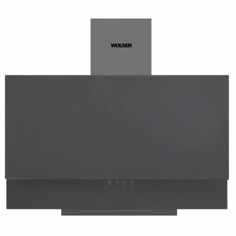 Вытяжка WOLSER WL-BE 60 AL GREY GLASS, 650 м³/ч, 1 двигатель, 60 см, Серый