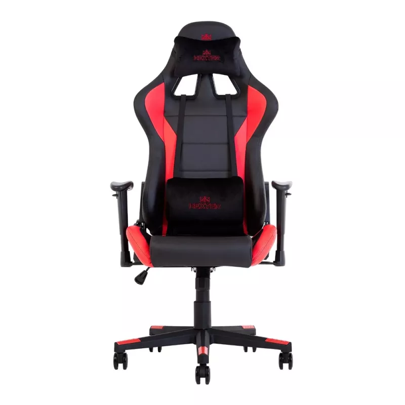Игровое геймерское кресло AG HEXTER ML ECO/01 (negru/rosu), Газлифт, Tilt, 150 кг, 190 см, Чёрный, Красный
