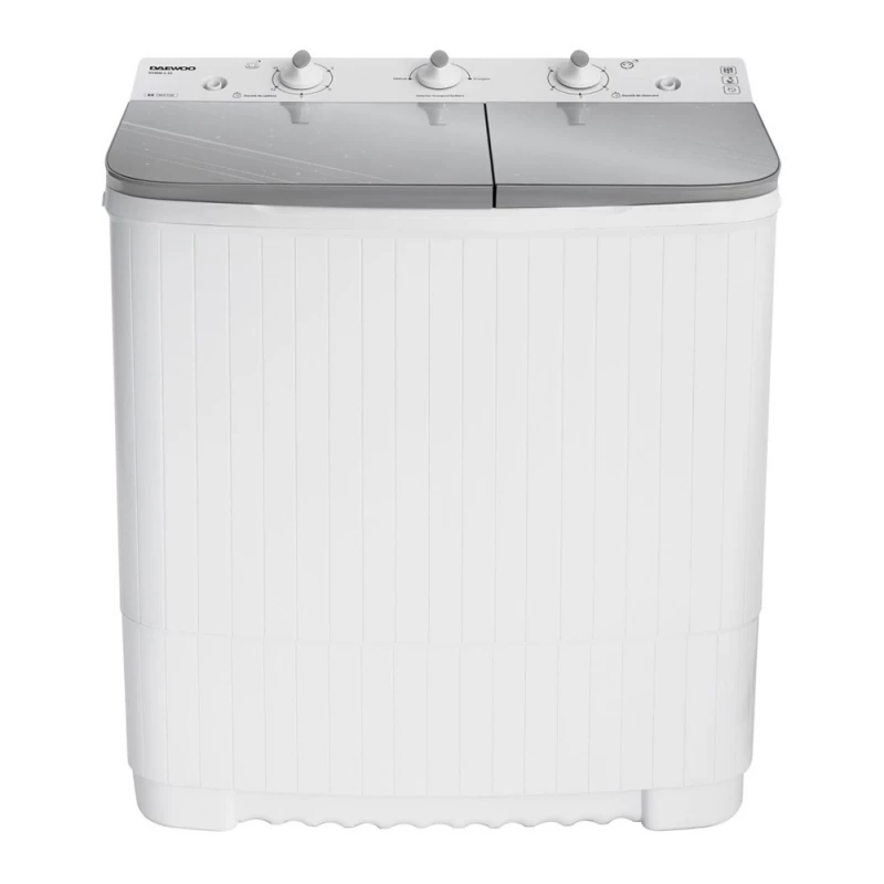 Masina de spalat rufe semiautomata DAEWOO DSWM 5.3S, 5 kg, 1350 RPM, 3 programe, Alb, Gri