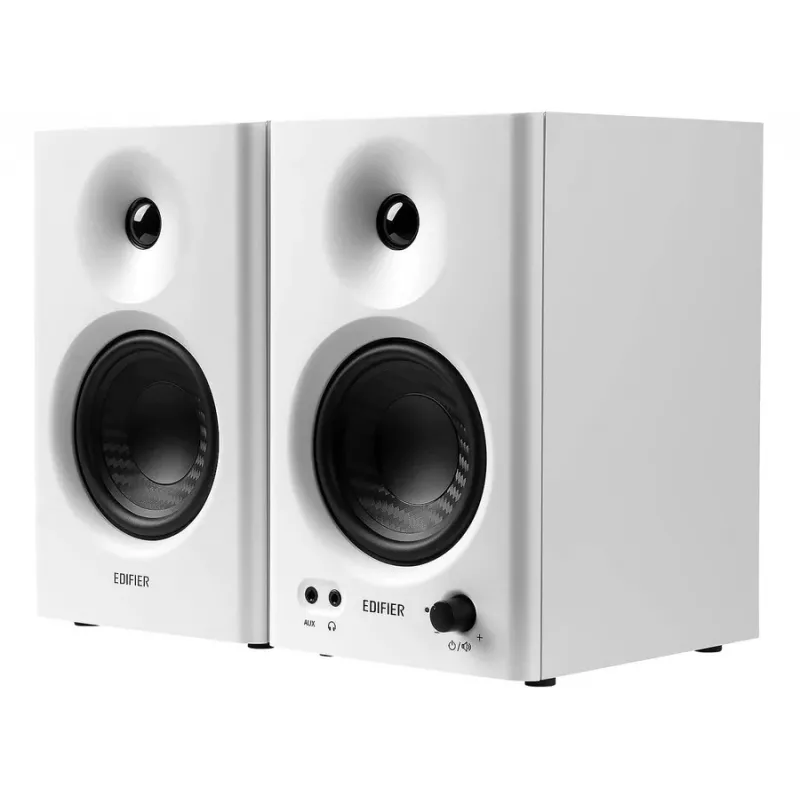 Колонка EDIFIER MR4 WHITE, STUDIO MONITOR 2.0/ 2X21W RMS, 1-INCH SILK DOME TWEETER AND 4-INCH DIAPHRAGM WOOFERS, MDF WOODEN CABINETS, SIMPLE CONNECTION TO MIXERS, AUDIO INTERFACES, COMPUTERS OR MEDIA PLAYERS, FRONT-MOUNTED HEADPHONE OUTPUT AND AUX INPUT, MON
