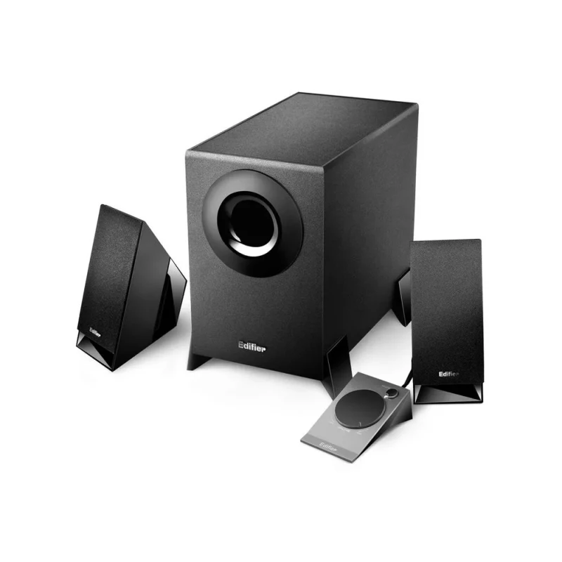 Boxa EDIFIER M1360 Black, 2.1/ 4.5W+ 2x2W RMS, wired control (Volume control, headphone jack, mute), sub. wooden, (sub.4" + satl.2,75")
