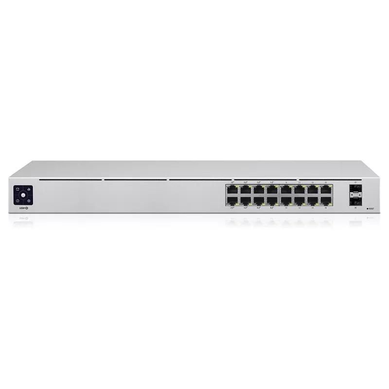 Comutator de retea Ubiquiti UniFi Switch 16 (USW-16-POE), 16-Port 802.3at PoE Gigabit Switch with SFP