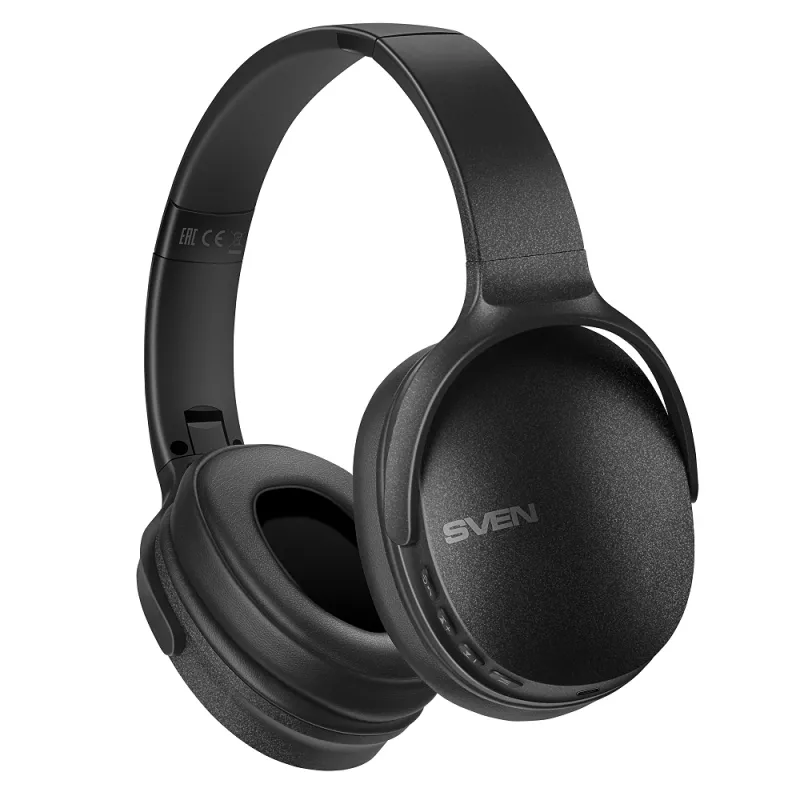 Наушники проводные с микрофоном SVEN AP-B545MV, Bluetooth Foldable Headphones with microphone, Soft "HIGH PROTEIN" ear cushions, Bluetooth, FM radio, MicroSD card playback, battery life up to 10 h, range up to 10 m, call acceptance, track switching control, Wired / wireless, 3.5mm