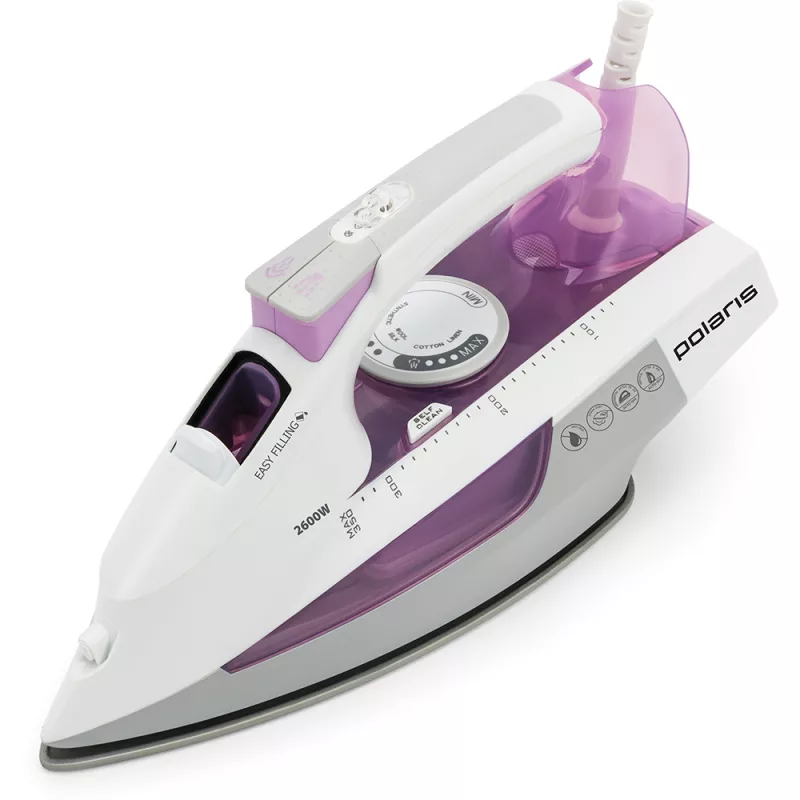 Утюг POLARIS PIR 2685AK, 2600 Вт, 390 мл, Керамика, Белый, Фиолетовый