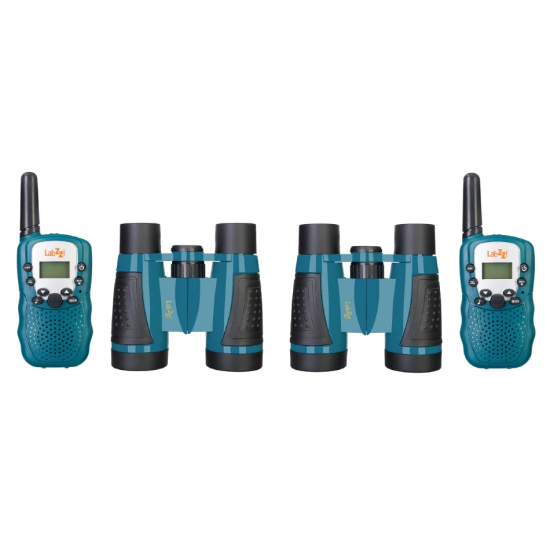 Binoclu Levenhuk LABZZ WTT10 BLUE WALKIE TALKIE AND BINOCULARS SET
