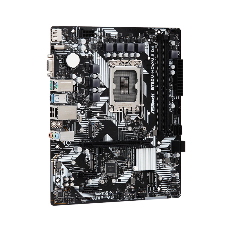 Материнская плата ASROCK MB S1700 B760M-HDV/M.2 D4 mATX, LGA 1700