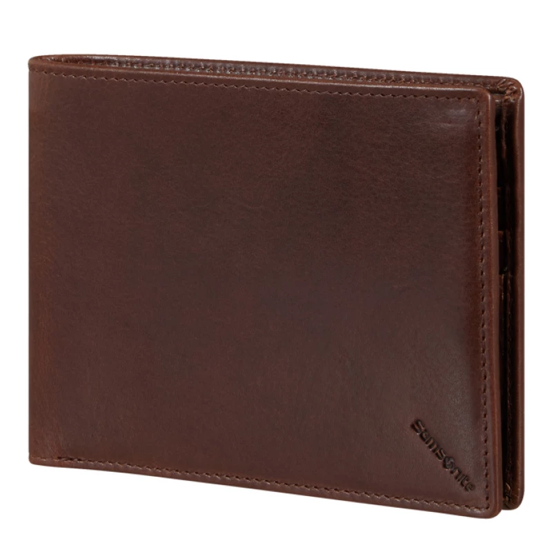 Portmoneu Samsonite VEGGY LG 005 - B 8 CC+2 C, 13 x 9.7 x 1 cm, Piele, Maro inchis