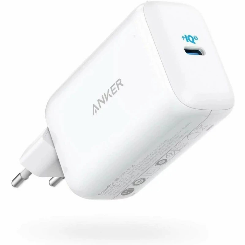 Incarcator Anker POWERPORT III POD 65W, USB-C, POWERIQ 3.0, PPS, 3 TRAVEL PLUGS INCLUDED (US/UK/EU), WHITE