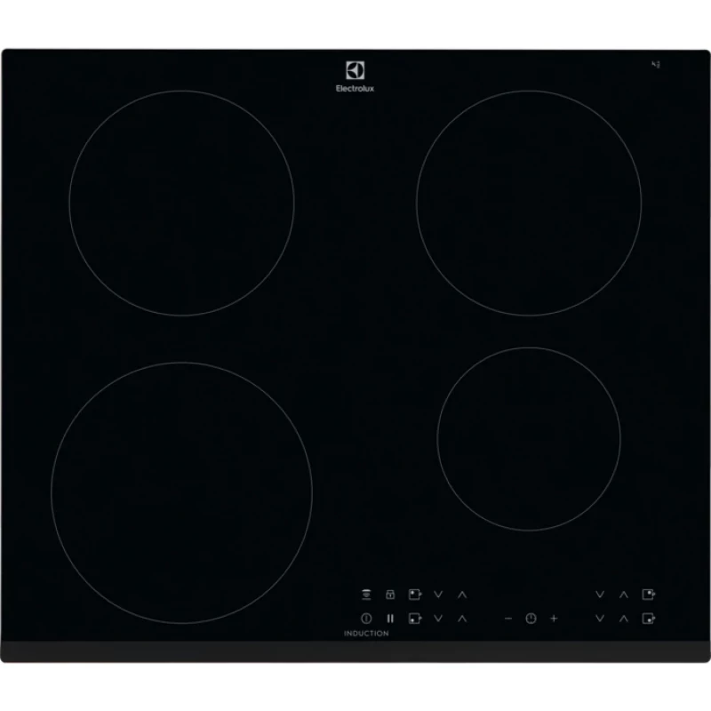 Plita incorporabila cu inductie ELECTROLUX LIR60430, 7350 W, 4 arzatoare, Vitroceramica, Timer, Negru