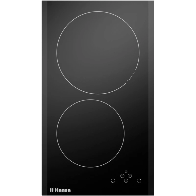 Plita incorporabila cu inductie HANSA BHI38377, 3500 W, 2 arzatoare, Vitroceramica, Timer, Negru