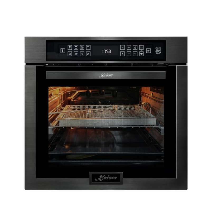 Cuptor electric incorporabil KAISER EH 6306 RS, 79 l, 15 funcții, Grill, Timer, Negru, A
