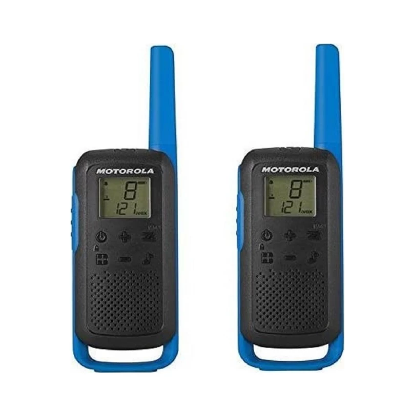Radio portabil MOTOROLA WALKIE-TALKIE TALKABOUT T62, TWIN, 16 CHANNELS, 8KM, BLUE/BLACK