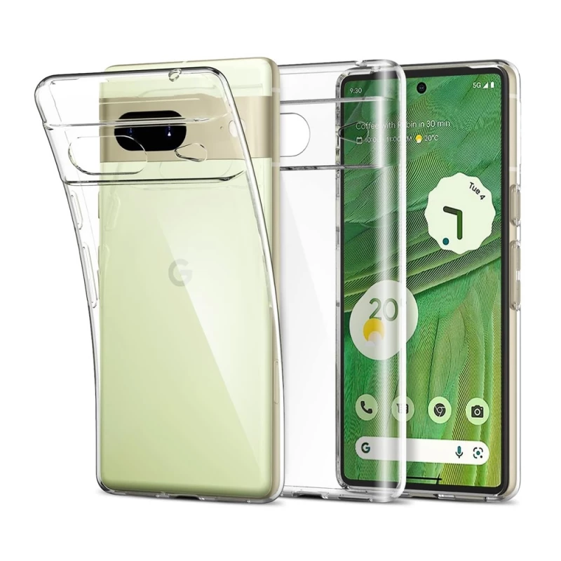 Чехол HELMET Case TPU Soft Pixel 7, Clear
