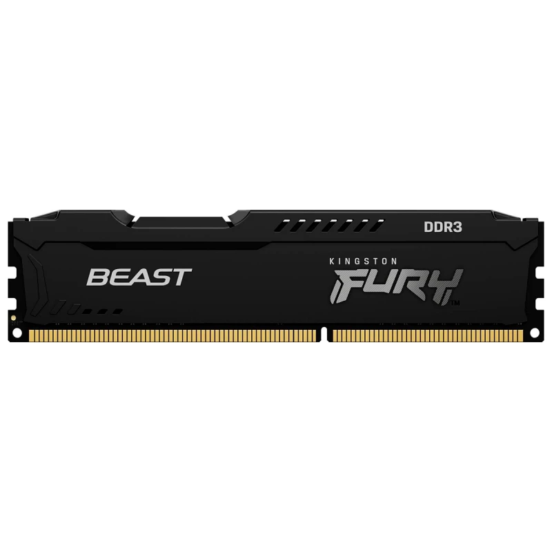 Модуль памяти KINGSTON 4GB DDR3-1600 Kingston FURY Beast DDR3, PC12800, CL10, 1Rx8, 1.5V, Auto-overclocking, Asymmetric BLACK heat spreader