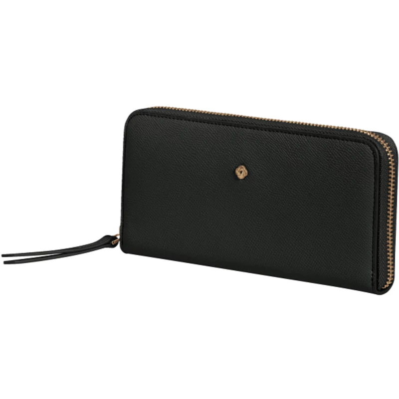 Portmoneu Samsonite CHROMATE L SLG-319 CU FERMUAR ÎN JUR, 18.5 x 10 x 2 cm, Poliuretan, Negru