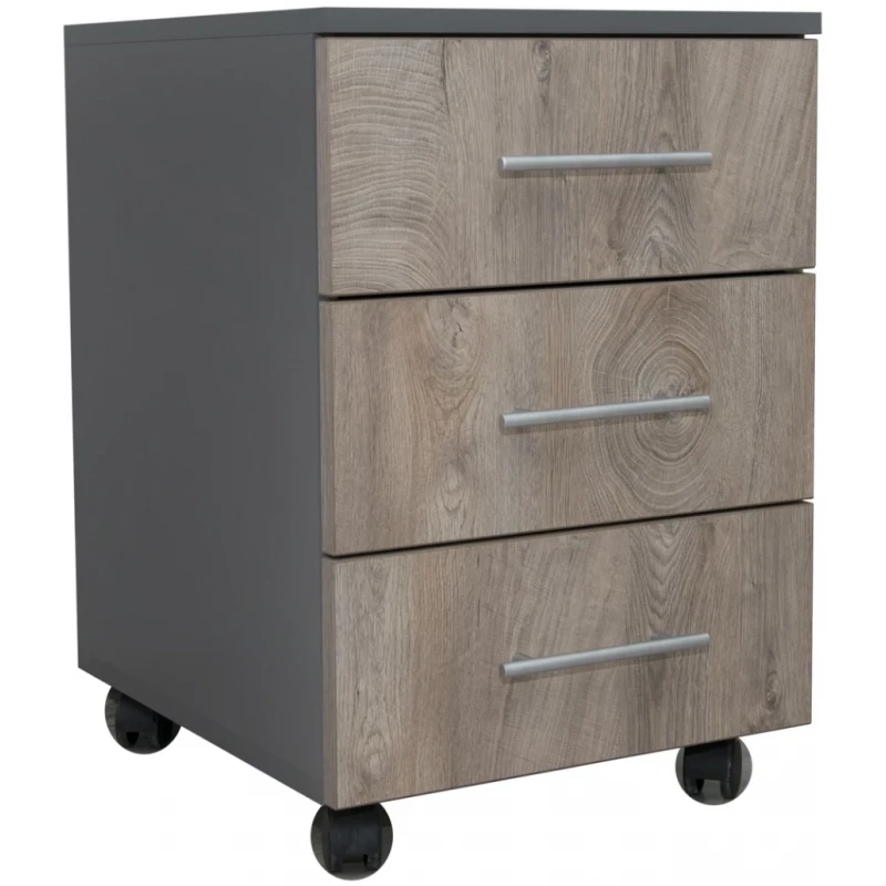 Dulapior ANDRA 3S 445X500X645, PAL, Gri inchis