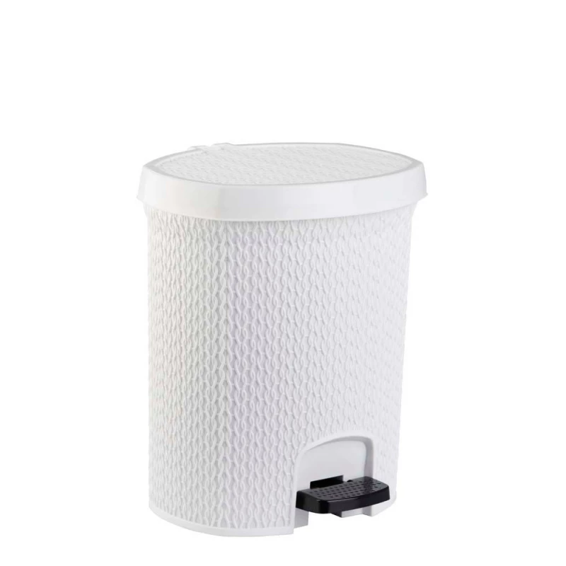 Cos pentru gunoi MP COS GUNOI CU PEDALA KNIT DESIGN CK 012 10 LITRI ALB