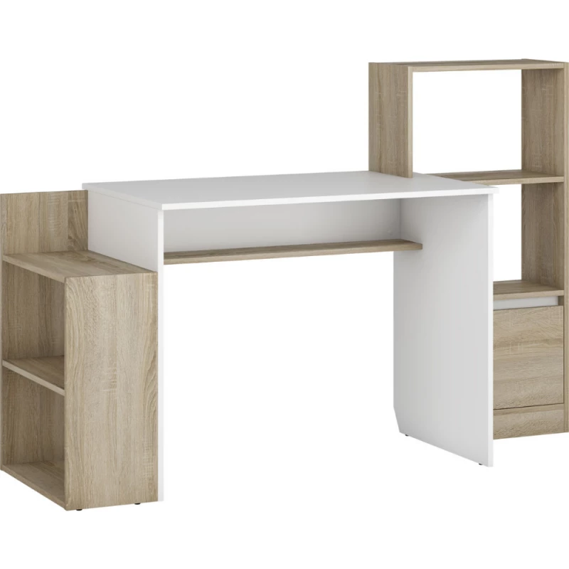 Masa de birou MP TABLE 2 OAK SONOMA/WHITE