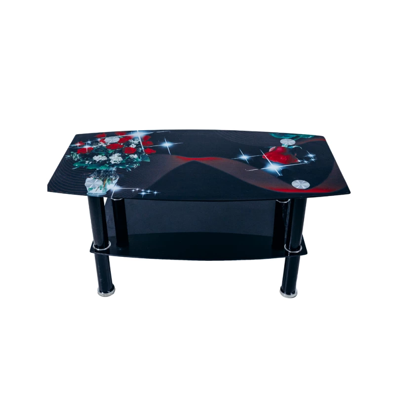 Masa cafea MP CT 114, Negru cu print