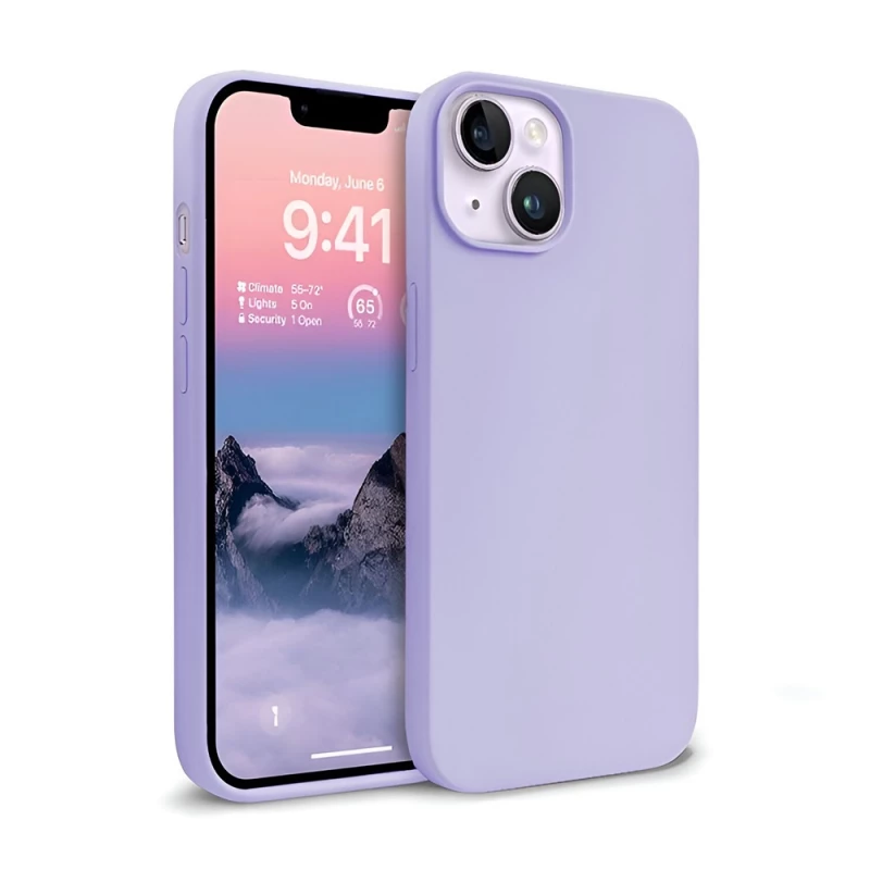 Чехол HELMET Case Liquid Silicone iPhone 14 Plus, Lilac