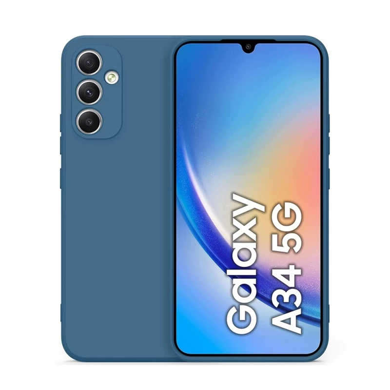 Чехол HELMET Case Liquid Silicone Samsung A34, Blue