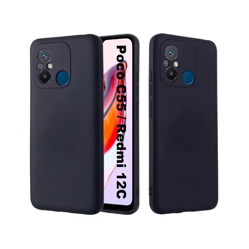 Чехол HELMET Case Liquid Silicon Redmi 12C, Black