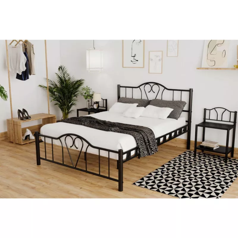 Кровать MP Orkide 1.4x2.0 negru