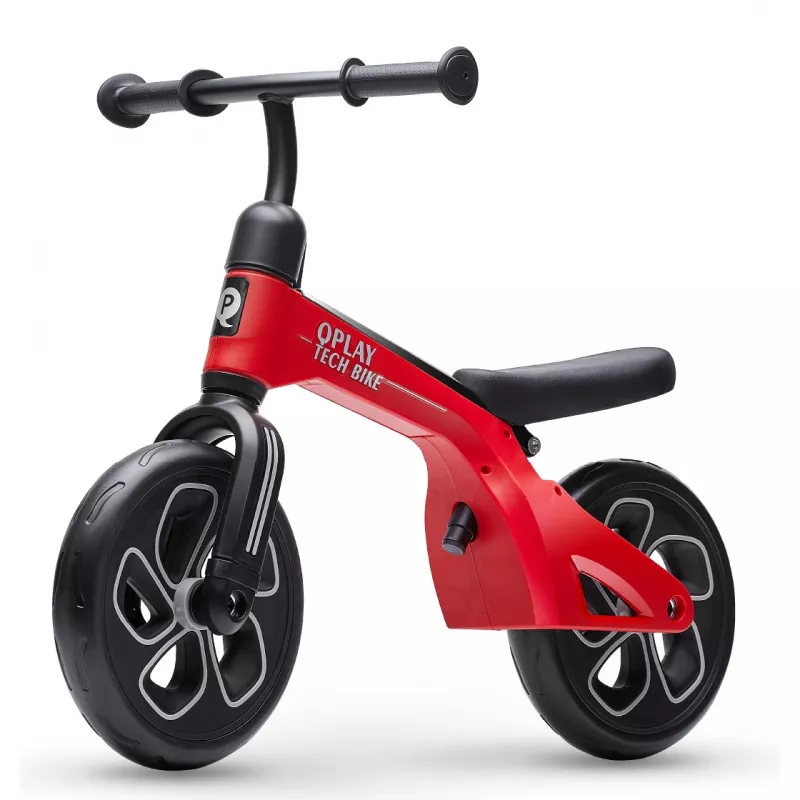 Bicicleta fara pedale QPlay TECH RED, 10", 2+, Rosu, Negru