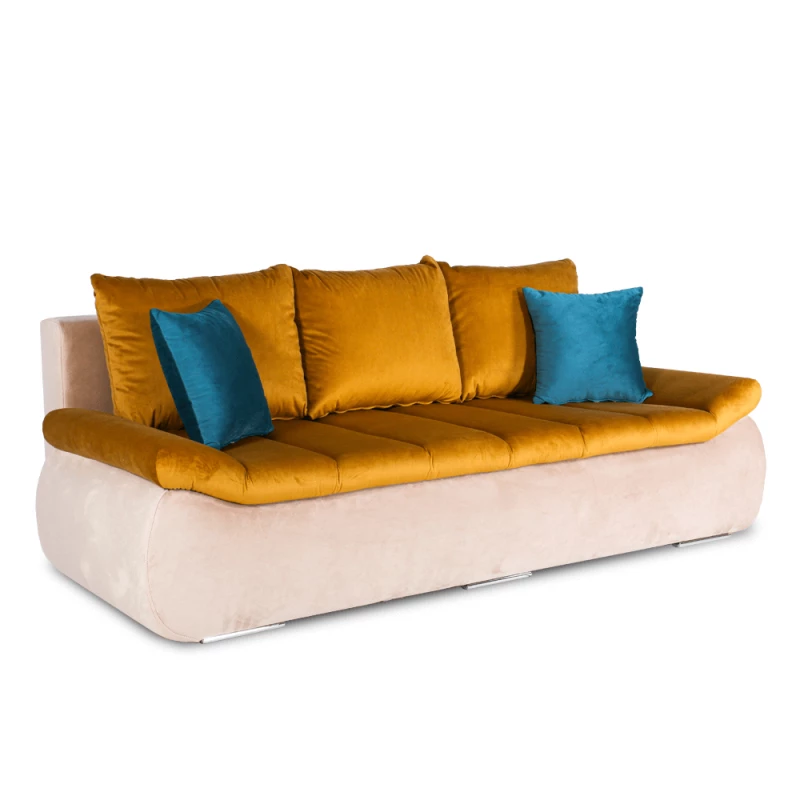 Canapea Artvent ALMA, Catifea, stofa, Maro bej