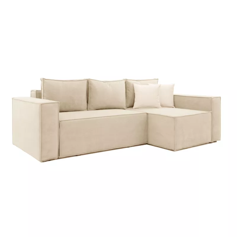 Canapea de colt Artvent MODEL 3 ALEXANDER, Stofa, Crema