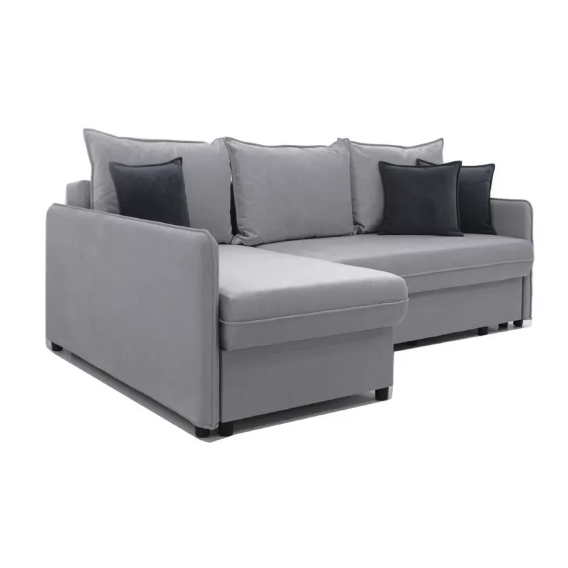 Canapea de colt Artvent MODEL 3 IVANUSCA, Stofa, Argintiu