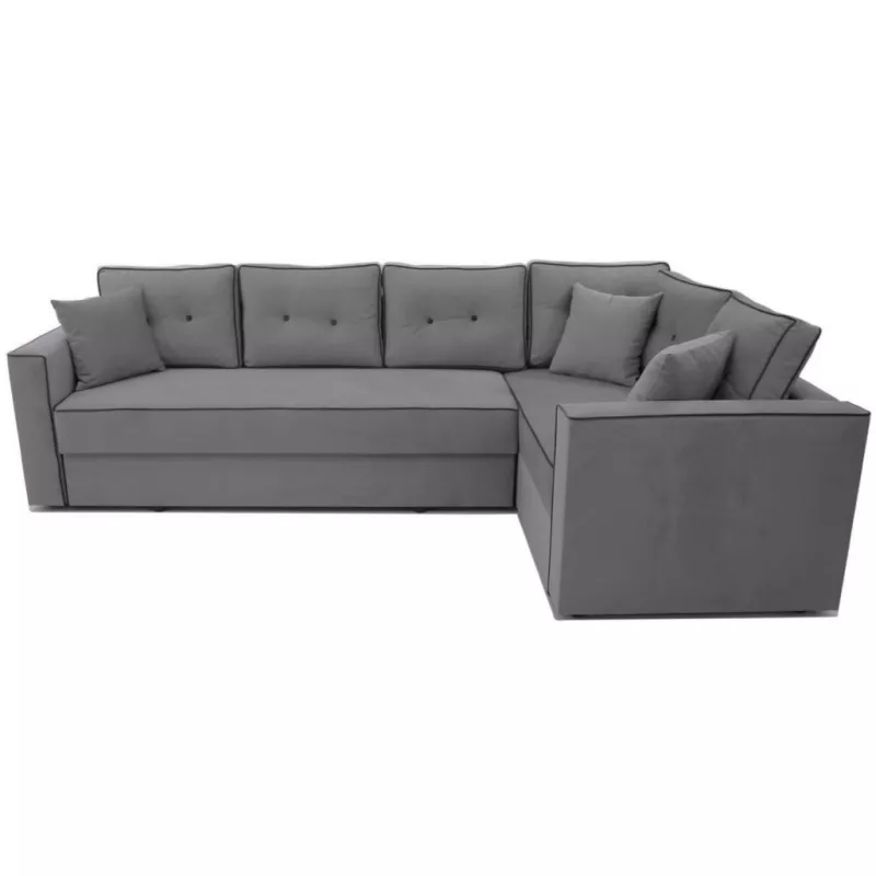 Canapea de colt Artvent MODEL V VALENTINO, Stofa, Gri inchis