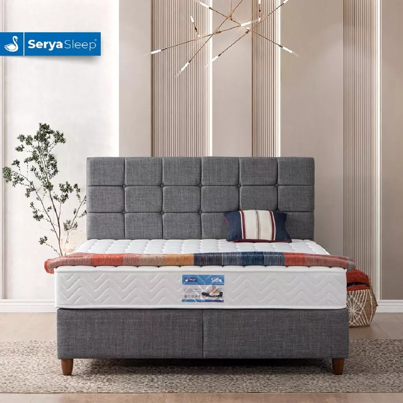 Pat OSKAR SIDE (БЕЗ МАТРАСА) В116/Ш+3/Т+10СМ, Gri, 160 x 200