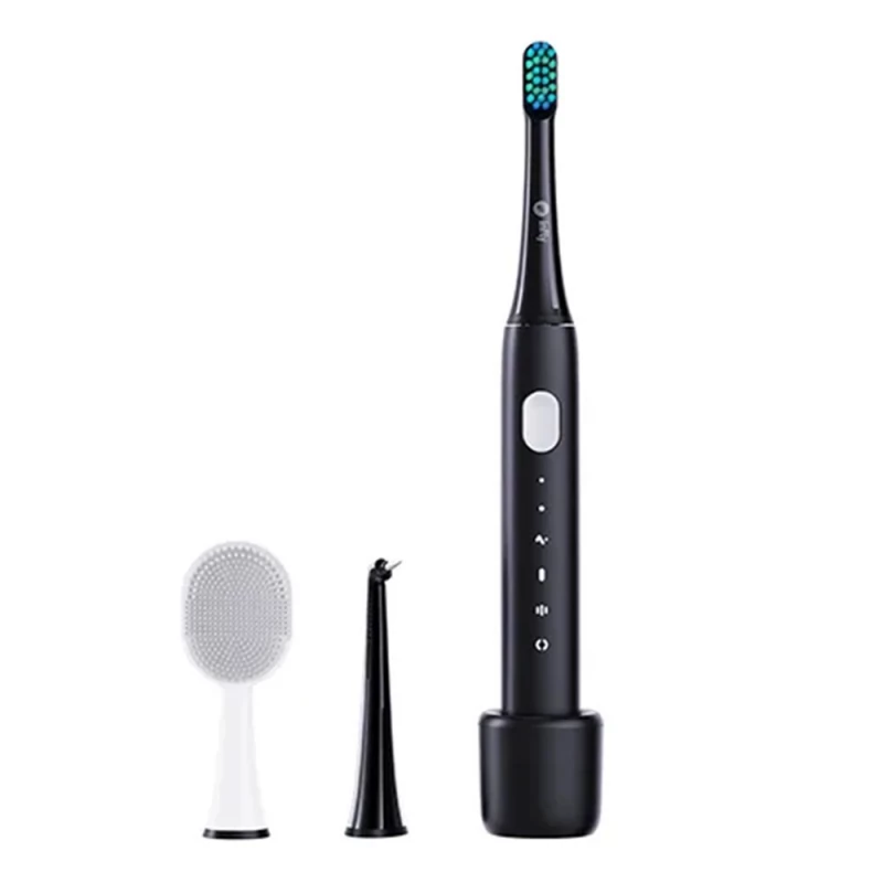 Periuta de dinti electrica Infly ELECTRIC TOOTHBRUSH P60 WITH 5 BRUSH HEADS, BLACK, 19000 puls/min, Negru