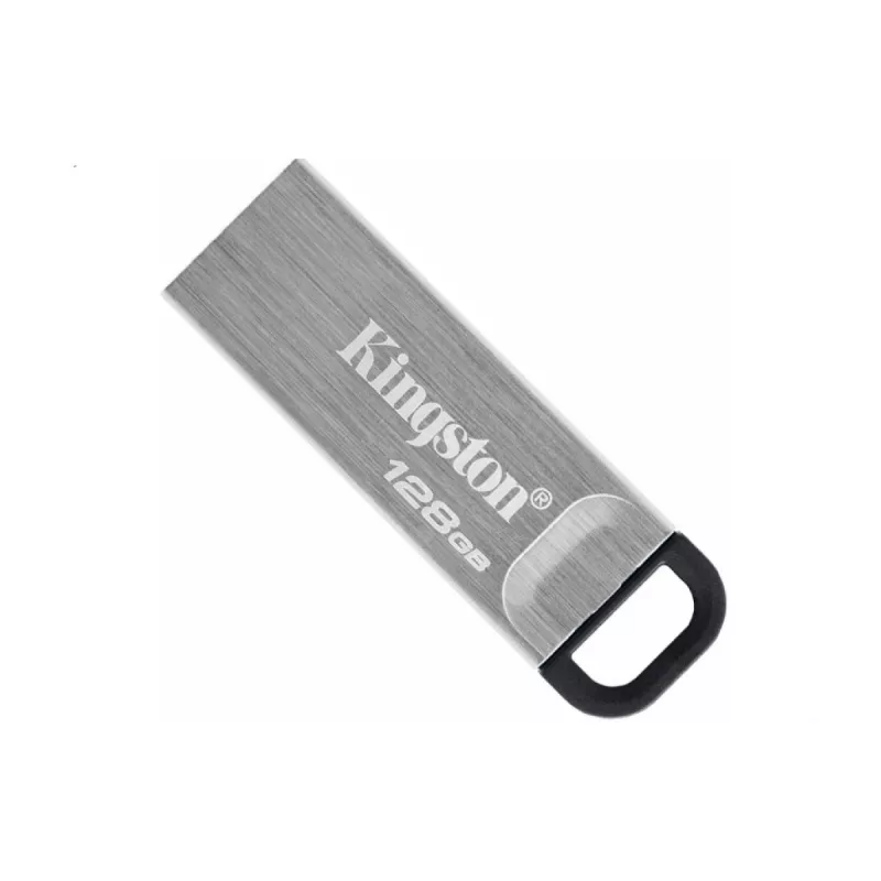 Флешка KINGSTON 128GB Flash Drive DTKN/128GB DataTraveler Kyson Silver, Metal casing, USB3.2, Compact and lightweight (Read 200 MByte/s)