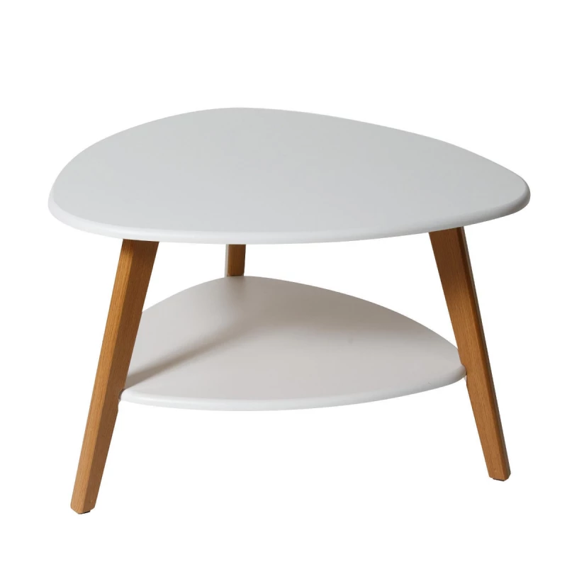 Журнальный кофейный столик MLAND Leset Джилонг, Белый, Коричневый